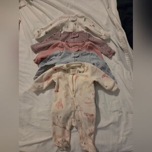 Carter's Newborn Baby Girl Pajamas Set Of 5